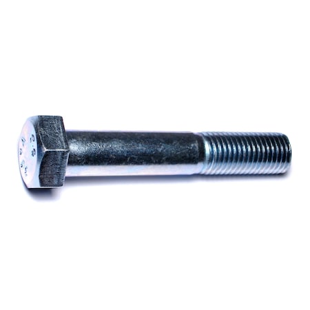 Midwest Fastener Grade 2, 7/8"-9 Hex Head Cap Screw, Zinc Plated Steel, 5 in L, 5 PK 53359